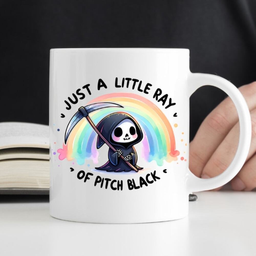 Little Ray or Pitch Black 15 oz Coffee Mug Funny Cute Gift White Mug R31